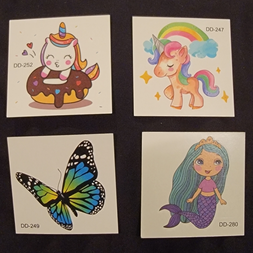 Colorful Temporary Tattoo Set